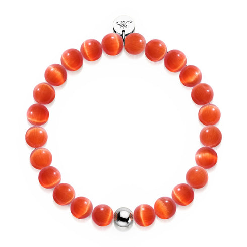 Blutmond | 925 Sterling Silber | Cheshire Glas Armband